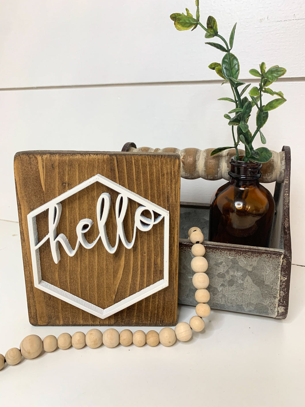 HELLO WOODEN SIGN