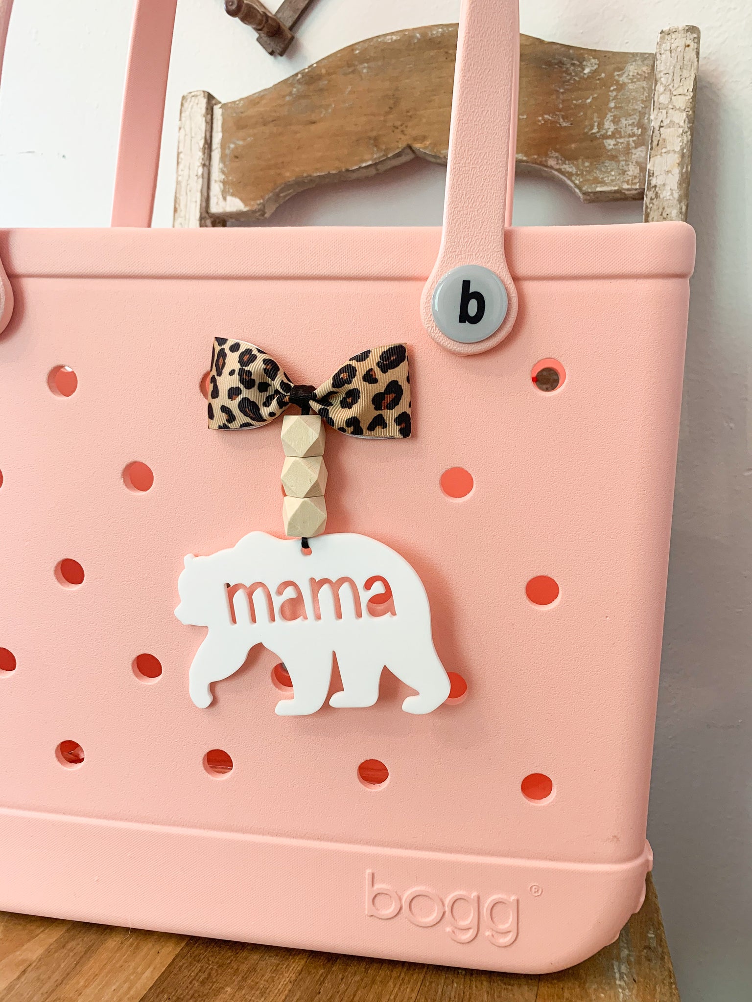 Mama Bear Bogg Bag Tag Choose From a Tag or Charm Purse Bag 