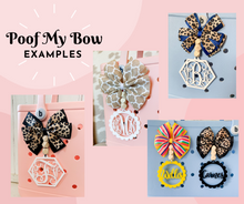 Load image into Gallery viewer, Scallop Frame Monogram OR Name + Bow &amp; Beads Bag Tag
