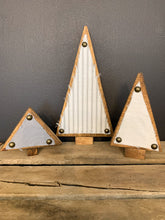 Load image into Gallery viewer, DIY Wood Block + Fabric Christmas Trees Set
