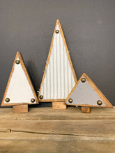 Load image into Gallery viewer, DIY Wood Block + Fabric Christmas Trees Set
