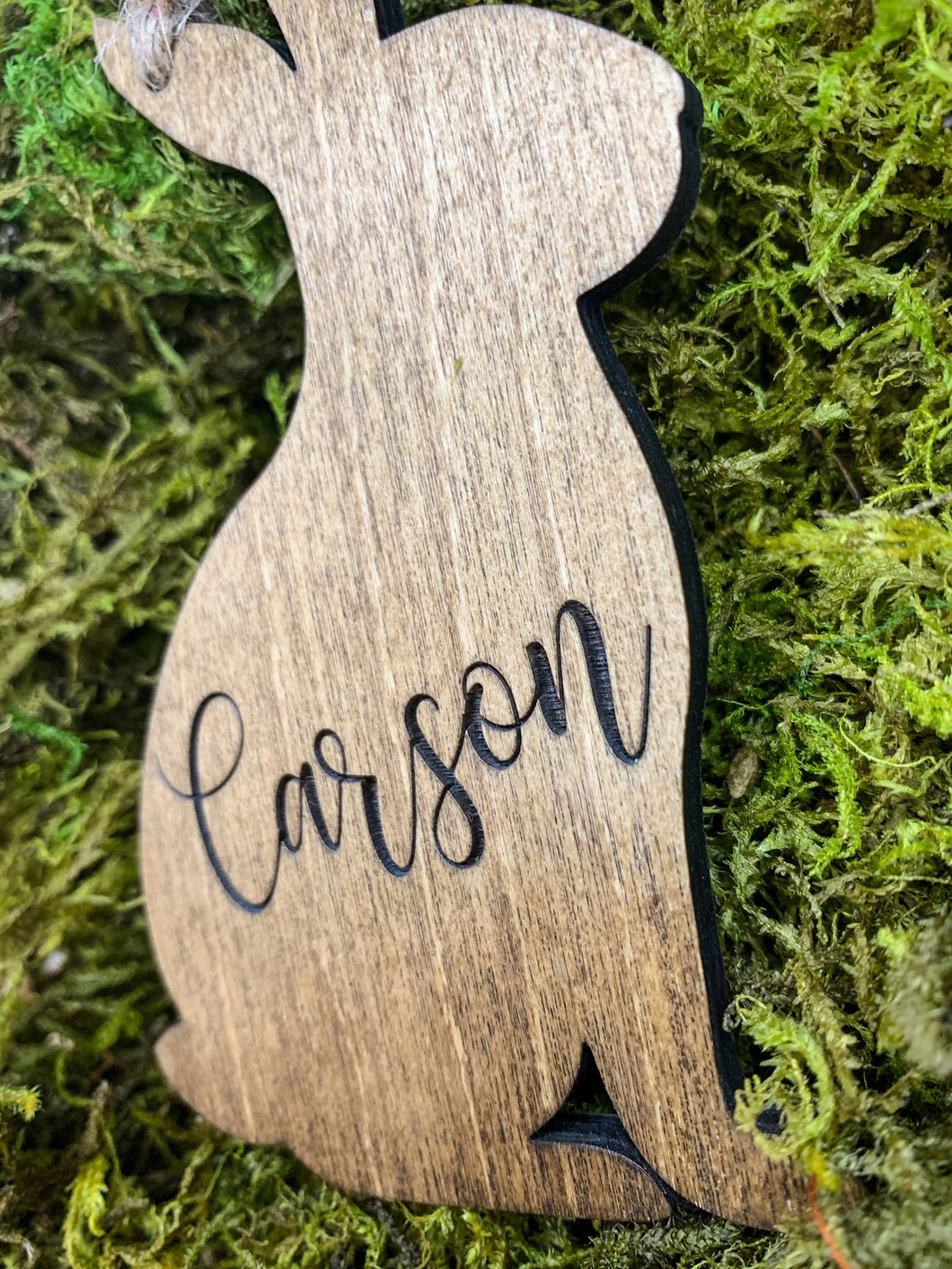 WOODEN RABBIT TAG